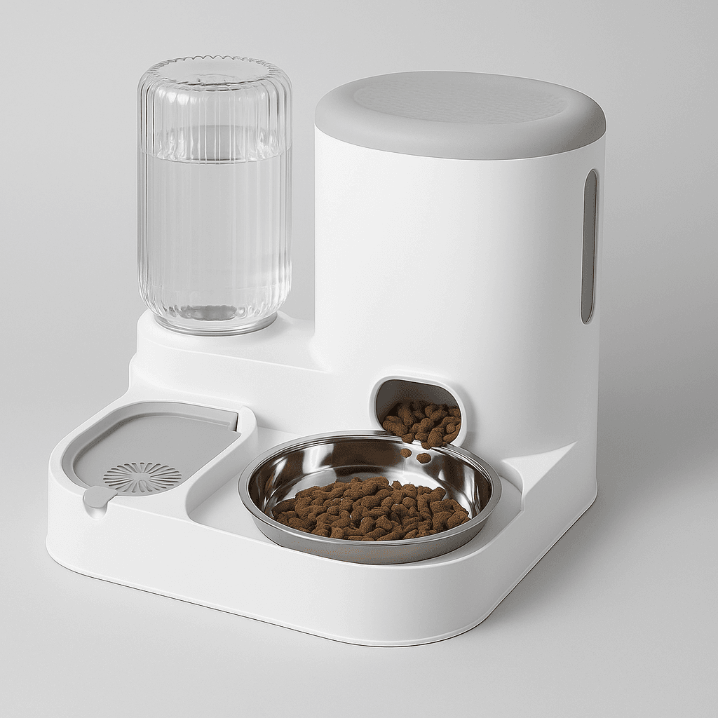 Automatyczny dozownik karmy oraz wody dla kota lub psa